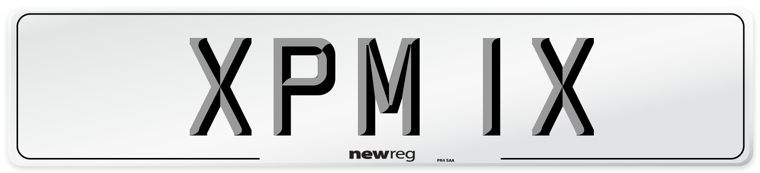 XPM 1X Number Plate from New Reg